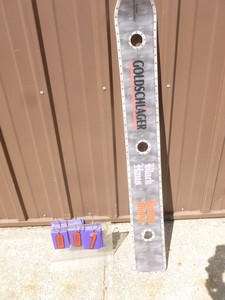 lot 7 image: Goldschlager shot glass ski. 42 x 5 Good used condition. As shown.