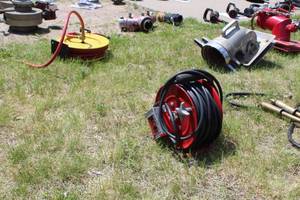lot 648 image: Power Cord  with Akron Brass Company Cord Reel