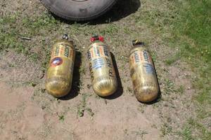 lot 662 image: Lot of (3) Scott Air-Pak Compressed Breathing Air Tanks 30 Minute 2216-PSI
