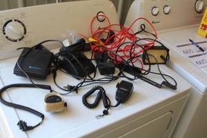 lot 679 image: Lot of Radio Equipment  - Microphones, Speakers, Charger, Cables