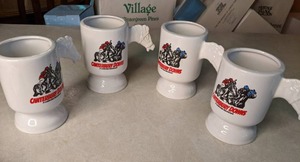 lot 27 image: (4) Canterbury Downs Mugs with Horse Head Handles