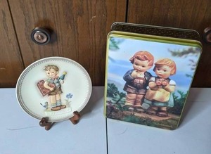 lot 278 image: Goebel Collectible Plate and Tin