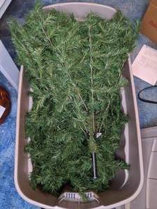 lot 397 image: Artificial Christmas Tree and Storage Tub