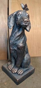 lot 427 image: Dog and Butterfly Statue