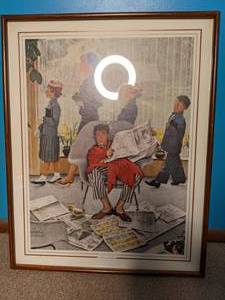 lot 172 image: Vintage Sunday Morning Norman Rockwell Print