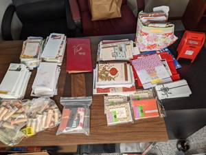 lot 79 image: Lot of Assorted Greeting Cards, Coin Bank, Coin Bands, Etc.