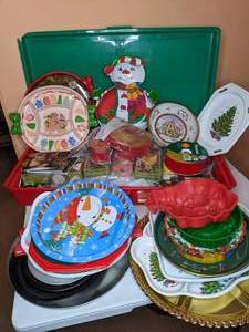 lot 347 image: Christmas Cards, Ribbon, Servingware, etc.