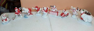 lot 287 image: (9) Coca-Cola Polar Bear Figurines
