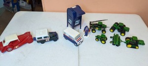 lot 291 image: Figurines and Smalls John Deere Tractors, USPS, Avon