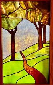 lot 22 image: Terrific Stained Glass Window