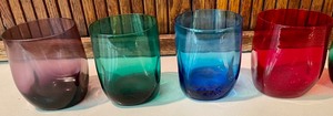 lot 53 image: 7 Small Multi Colored Glasses