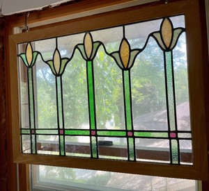lot 48 image: Pretty Stained Glass Window