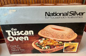lot 69 image: National Silver Brand The Tuscan Terra Cotta Clay Oven and More