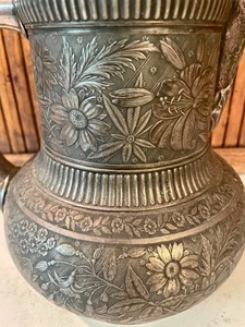 lot 176 image: Antique Simpson Hall Miller Quadruple Plate Pitcher