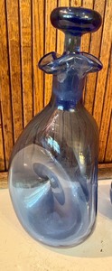 lot 179 image: Cobalt Blue Decanter and Vase