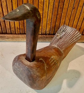 lot 182 image: Vintage Korean Wooden Duck