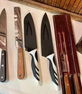 lot 192 image: Variety of Knives and an Edward Morgan Kitchen Saw