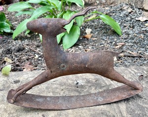 lot 281 image: Small Bird Bath and a Rocking Deer