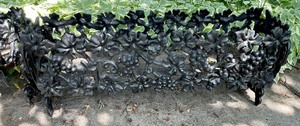 lot 345 image: 2 Black Metal Planters