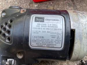 lot 246 image: Craftsman 38 Inch Variable Speed Drill With Accessories