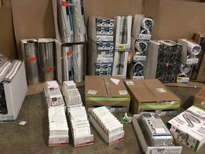Large Lot of assorted plumbing items various ducts, caps, covers  new see pictures