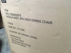 Hazelhurst  4 PK High Dining Chairs not used see pictures