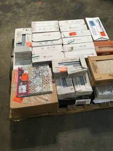 Pallet with assorted flooring various types and models not used customer returns see pictures