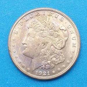 lot 12 image: 1921-S Morgan Silver Dollar, High Grade