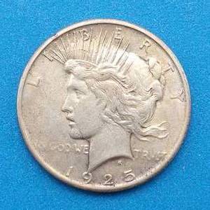 lot 13 image: 1925 Peace Silver Dollar