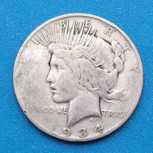 lot 16 image: 1934-S Peace Silver Dollar--Tough Date