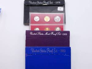 lot 59 image: 5 US Proof Sets, 1976, 1980, 1982, 1983 & 1989