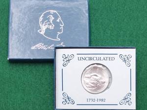 lot 65 image: 1982 Geo Washington Half Dollar, 90% Silver, Original Pkg.