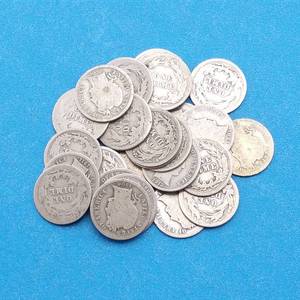 lot 69 image: 30 Old Barber Dimes, 90% Silver
