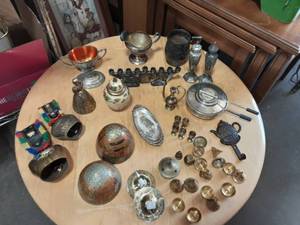 lot 55 image: Collection Of Brass Other Metal Wares