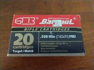 lot 10 image: 20 Rounds .308 FMJ Ammunition
