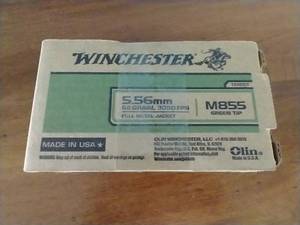 lot 19 image: 150 Rounds 5.56 Green Tip FMJ Ammunition