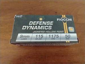 lot 38 image: 50 Rounds 9mm Jacketed Hollow Point Ammunition