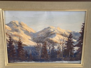 lot 22 image: Framed Mountain Landscape Art by Nicholas Antochy