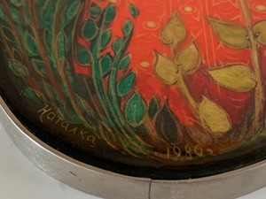 lot 51 image: Oval Russian Lacquer Box