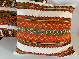 lot 61 image: Two Ukrainian Needlepoint Throw Pillows