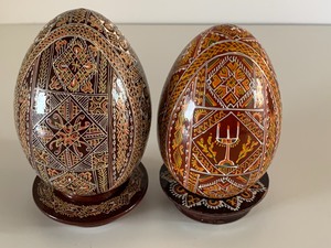 lot 62 image: Two Ukrainian Easter Eggs