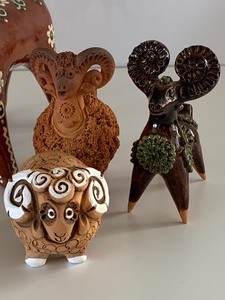 lot 76 image: Four Ram Figurines