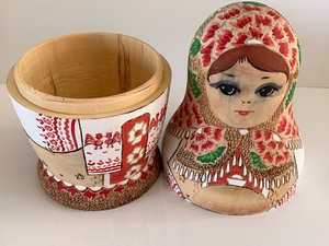 lot 93 image: Russian Wooden Stacking Doll (one piece)