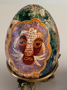 lot 100 image: Assorted Four Painted Georgian Goose Eggs