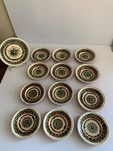 lot 142 image: Kosiv Pottery Coaster Size Dishes