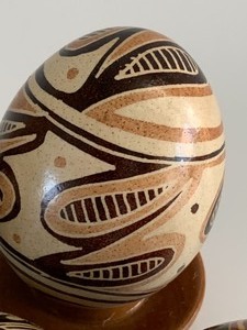 lot 319 image: Six Trypillian Style Ukrainian Easter Eggs