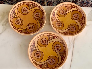 lot 296 image: Three PlatesPlatters Trypillian Period Ukrainian PotteryCeramics by Svitlana Kobetz