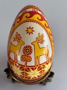 lot 164 image: Four Ukrainian Easter Pysanky  Goose Eggs