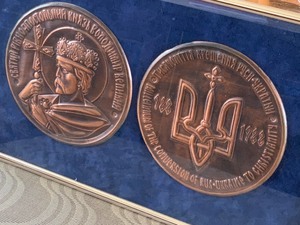 lot 210 image: Two Framed Medallions