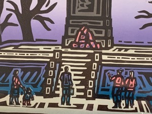 lot 243 image: Signed Block  Lithograph - Taras Shevchenko Memorial